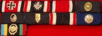 57 ribbon bar Navy 9 Place with Photo of original wearer